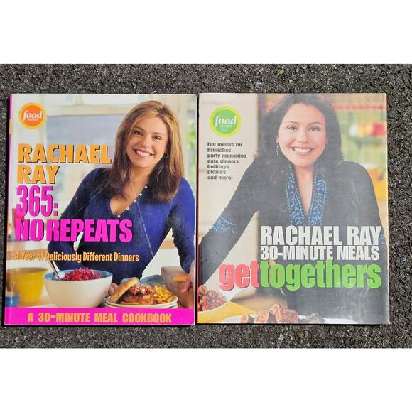 2 Rachel Ray Cookbooks No Repeats & Get Togethers Food Network NEW - Picture 2 of 8